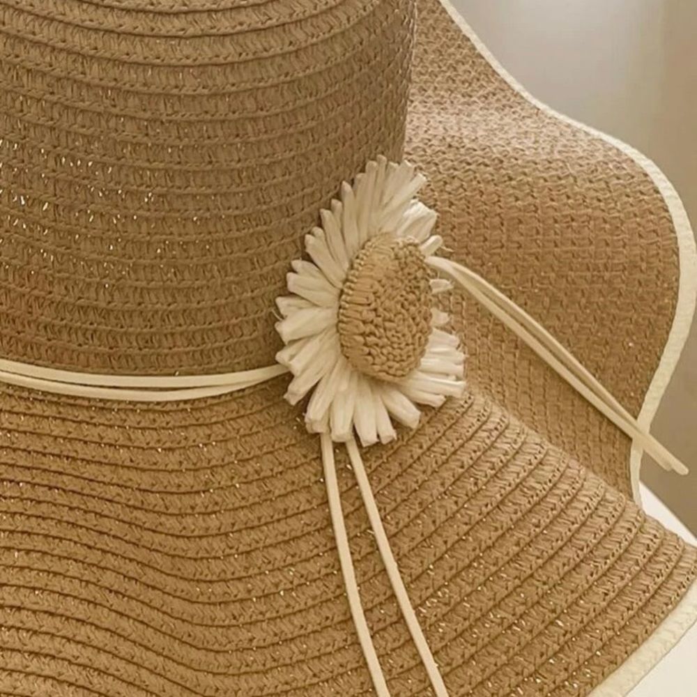 Flower decor hat